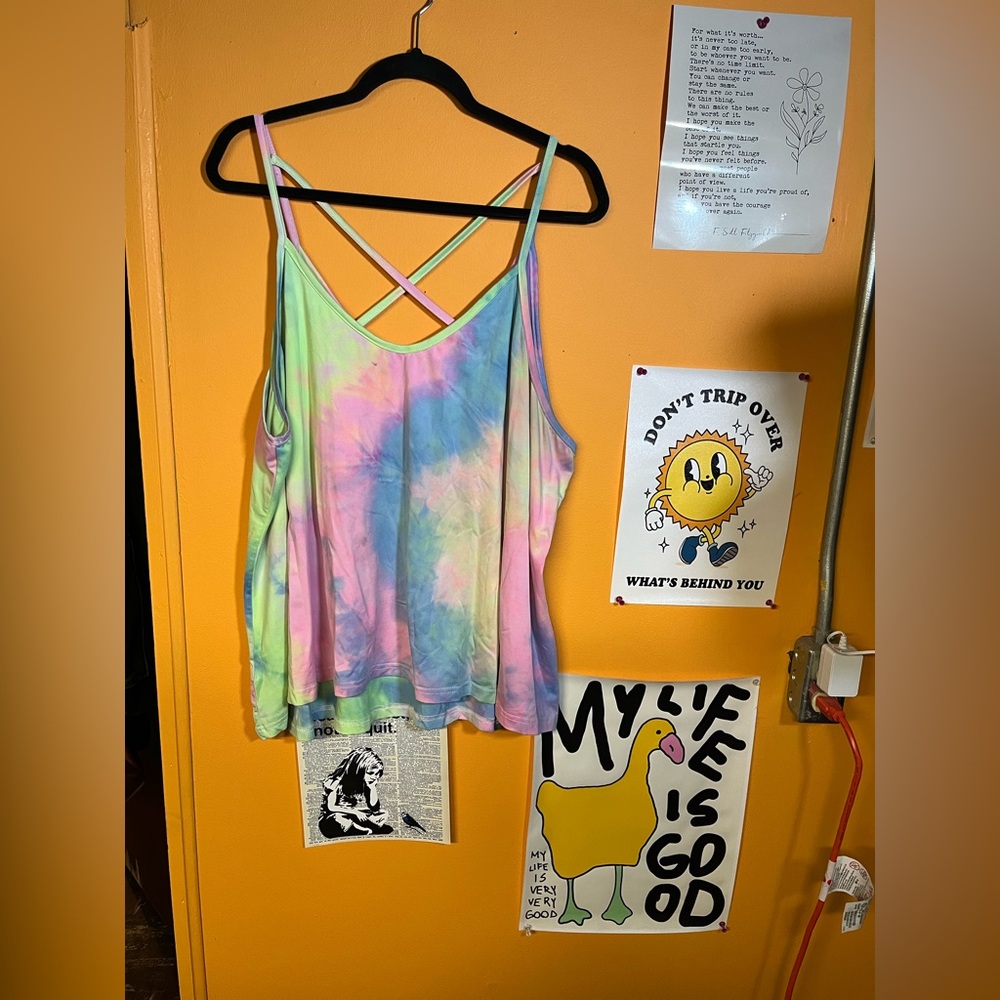 SHEIN Pastel Tie-Dye Camisole 4Xl